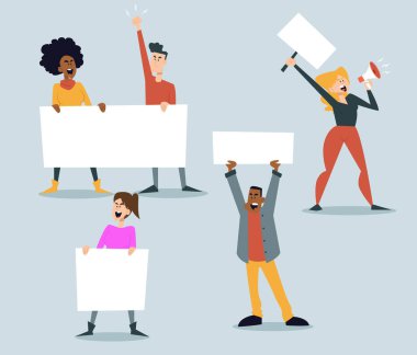 Halkı protesto etme konsepti çeşitliliği