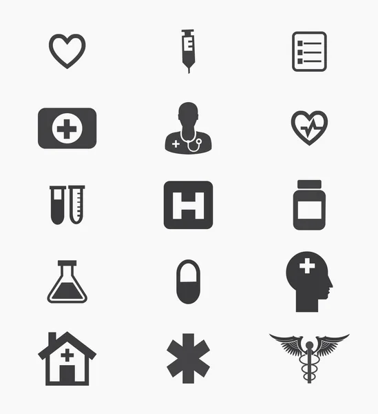 Variedade Ícones Elementos Médicos —  Vetores de Stock