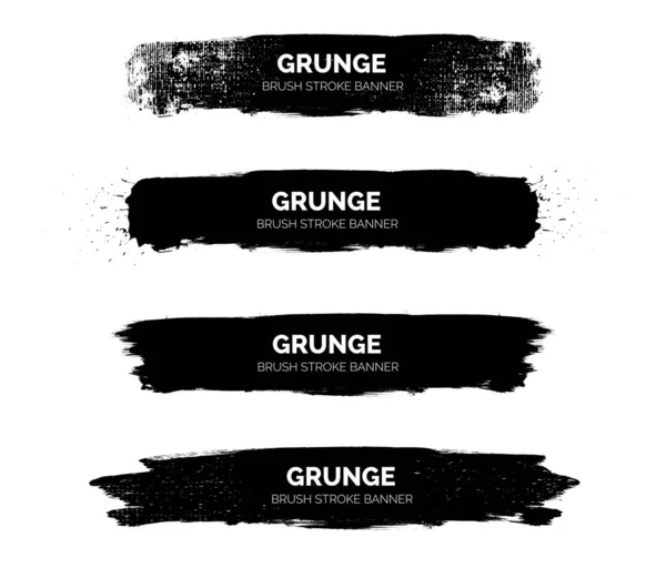 Variété Coups Pinceau Grunge — Image vectorielle