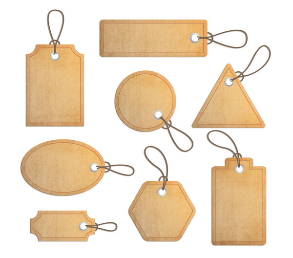 Variety of ecological tags set