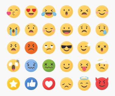 Yüz simgelerinin çeşitliliği