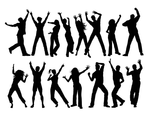 Variedad Personas Conjunto Baile — Archivo Imágenes Vectoriales