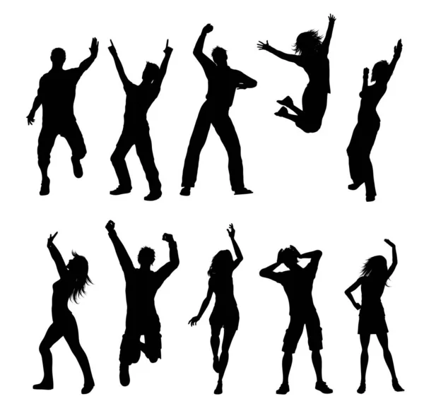 Variety People Dancing Set — Stock Vector