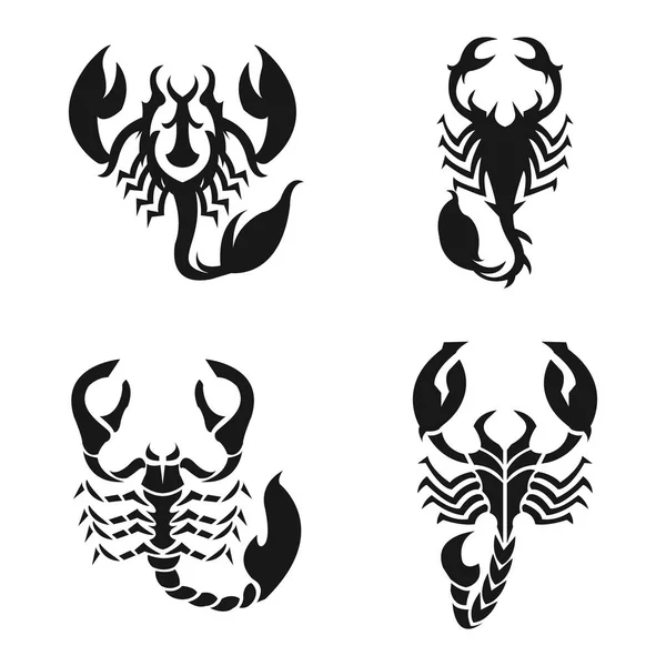 Variety Tribal Scorpion Set — Stock Vector