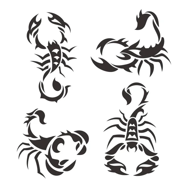 Variety Tribal Scorpion Set — Stock Vector