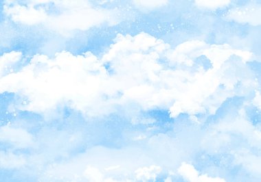 Mavi gökyüzünde gerçekçi bulutlar