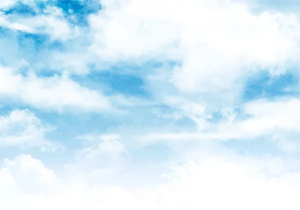 Ρεαλιστικά Σύννεφα Στον Γαλάζιο Ουρανό — Διανυσματικό Αρχείο