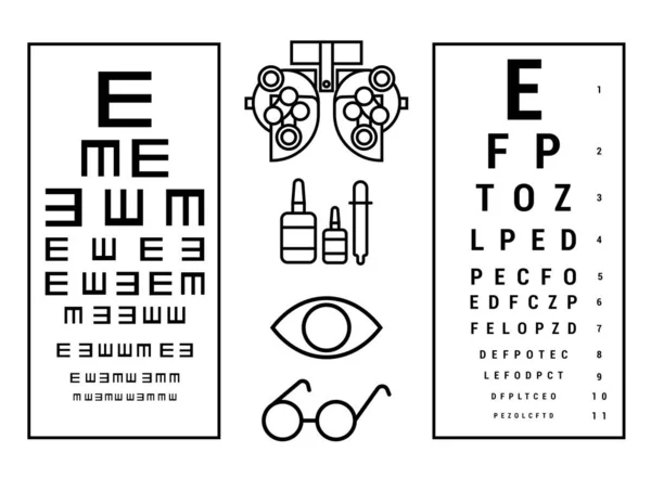 Verscheidenheid Van Optische Gezondheidsset — Stockvector