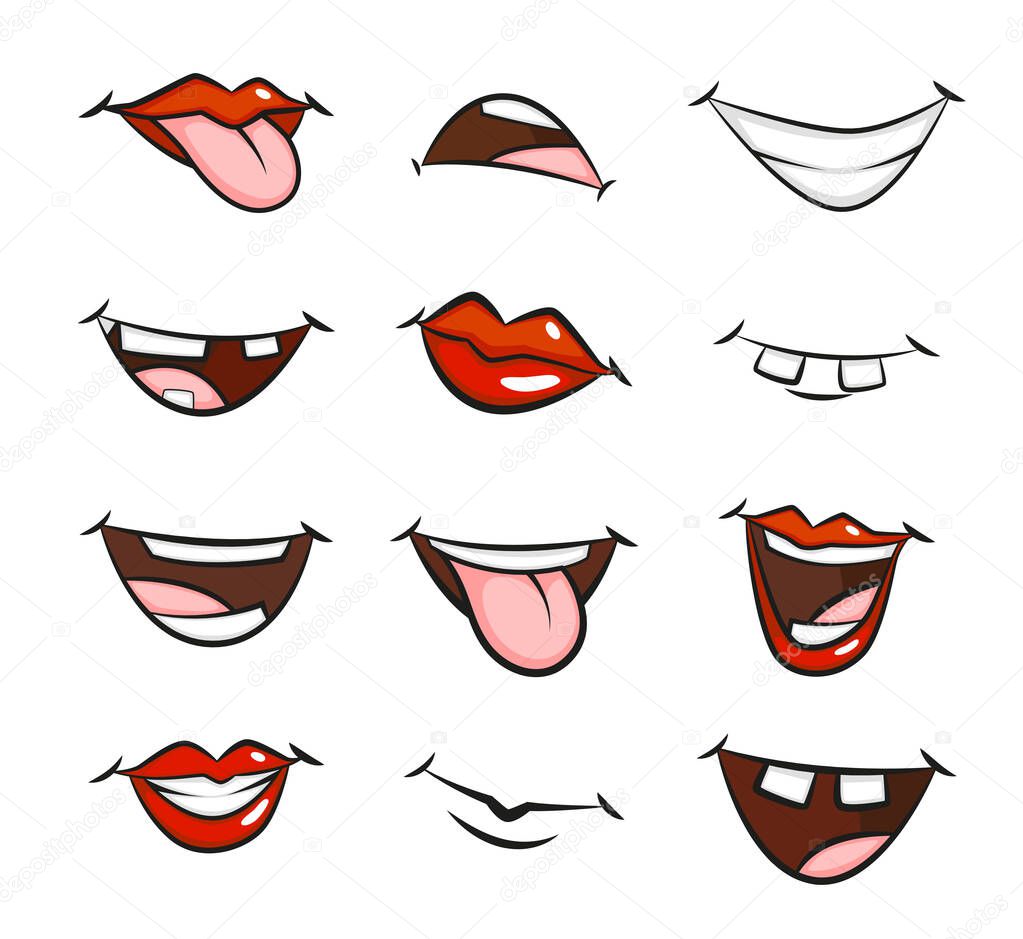 Variety of Comic Mouth set