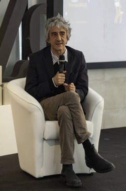 Bari, İtalya - 22 Nisan 2017: Sergio Rubini road Show'da 