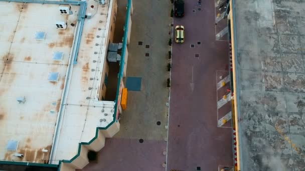 Vista Aérea Desde Dron Zona Entrada Del Centro Comercial — Vídeo de stock