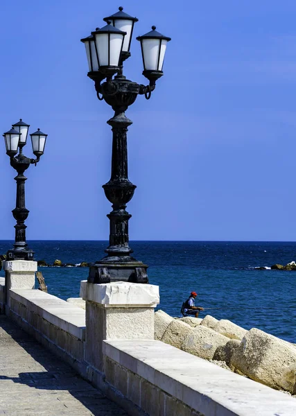 Panoramablick Auf Die Promenade Von Bari Apulien Italien — Stockfoto