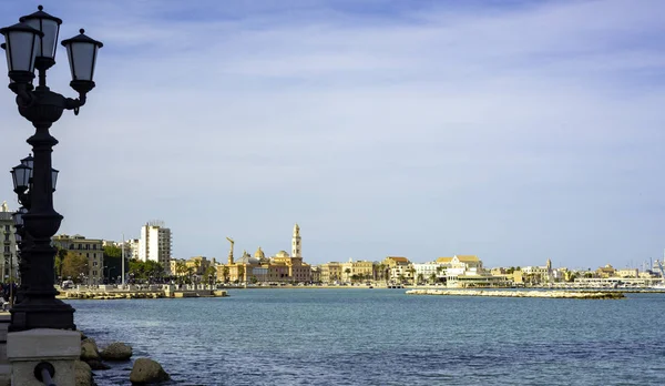 Panoramatický Výhled Nábřeží Bari Puglia Ital — Stock fotografie