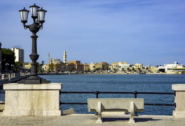 Panoramatický Výhled Nábřeží Bari Puglia Ital — Stock fotografie