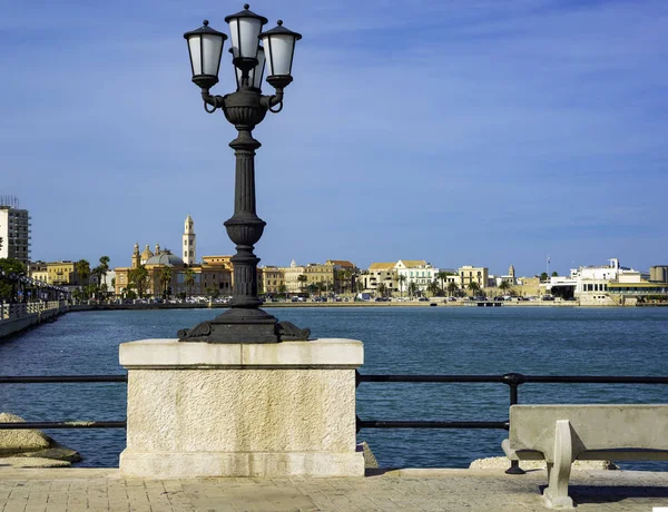 Panoramatický Výhled Nábřeží Bari Puglia Ital — Stock fotografie
