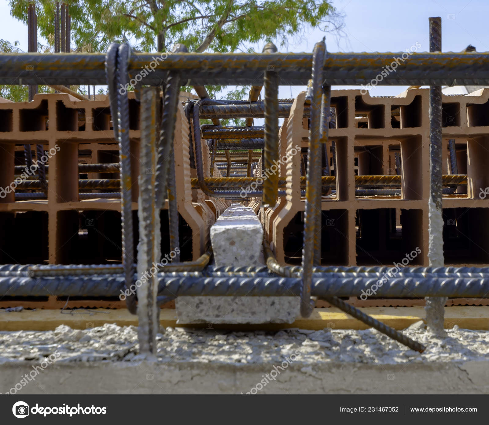 Steel Bars Construction Materials Construction Site — Stock Photo © Ba_peuceta 231467052