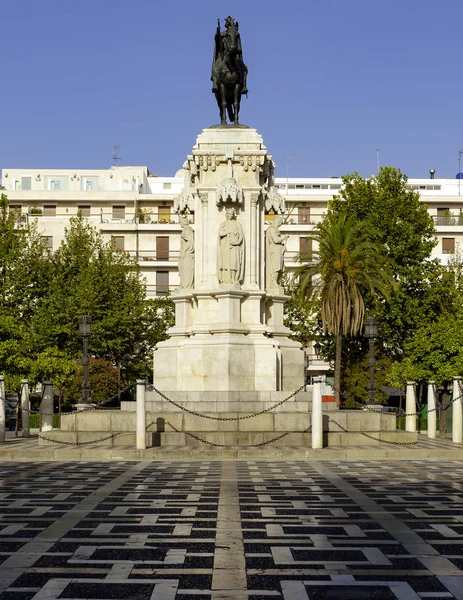 Piazza Nuova Plaza Nueva Monumento Fernando Iii Santo Fernando Iii — Foto Stock