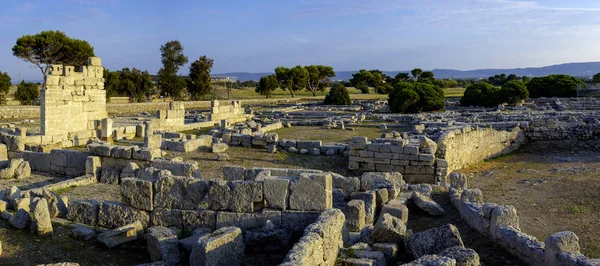 Zobacz Ruiny Archeologiczne Obszar Starożytnej Osady Egnazia Pobliżu Sevelletri Puglia — Zdjęcie stockowe