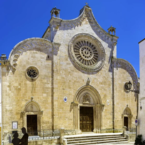 Kathedraal Van Middeleeuwse Stad Ostuni Puglia Zuid Italië — Stockfoto