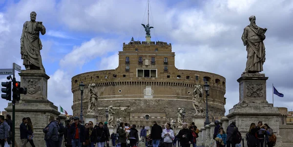 Rome Italie Mars 2017 Statue Castel Sant Angelo Bernin Sur — Photo