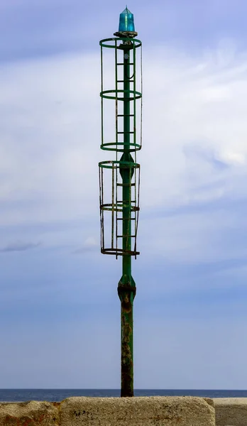 Port Harbor Light Beacon Entrance Harbour — Stock Photo, Image