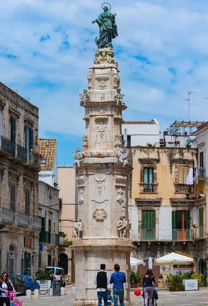 Bitonto Italia Maggio Obelisco Piazza Duomo Detto Colonna Degli Angeli — Foto Stock