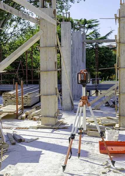 Total Center Device Tripod Laser Leveling Other Devices Level Construction — Stock Photo, Image