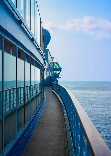Veduta Una Passeggiata Una Nave Crociera — Foto Stock