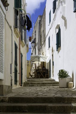 Otranto sokakları. Otranto Alley Puglia, İtalya