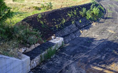 Erozyon koruması için nehir kenarına faz geomatı yerleştirmek