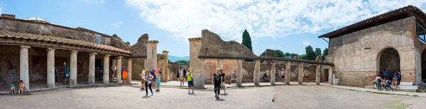 Pompeya Italia Junio 2018 Ruinas Aspecto Turístico Antigua Ciudad Romana —  Fotos de Stock