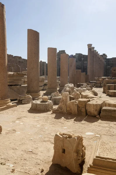 Arkeologiska Platsen Leptis Magna Libyen 2006 Basilica Svår Den Antika — Stockfoto