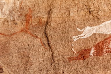 Tarih öncesi petroglifler - Rock sanat - Akakus (Acacus) Dağları, Sahara, Libya