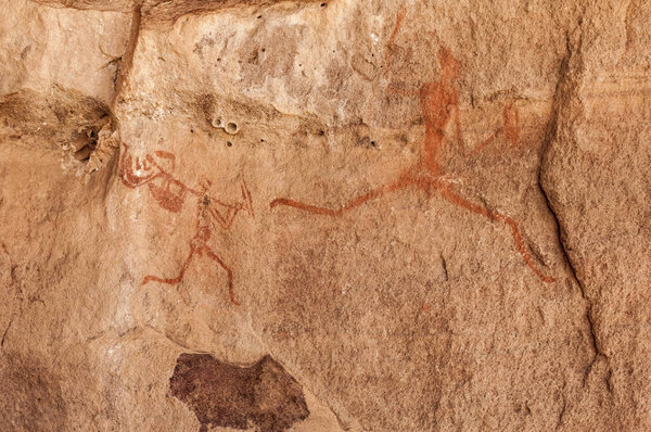 Prehistoric Petroglyphs - Rock Art - Akakus (Acacus) Mountains, Sahara, Libya