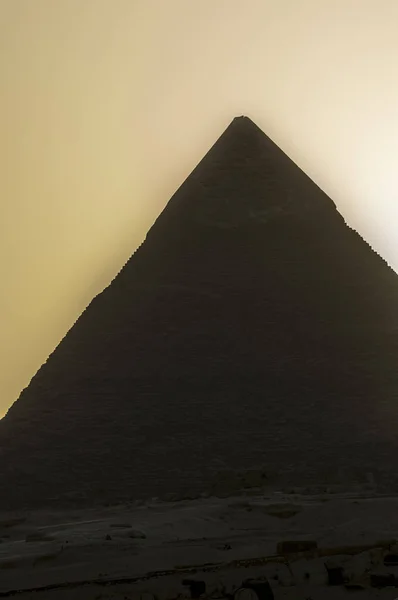 Giza Egyiptom Április 2008 Khafre Piramis Vagy Chephren Gízai Régészeti — Stock Fotó