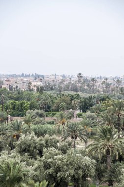 Marakeş şehrinin havadan panoramik görünümü, Fas