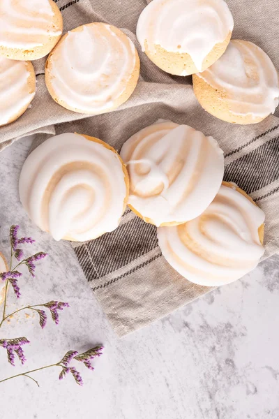 Cookies Avec Couverture Blanc Oeuf Bonbons Portugais Connus Sous Nom — Photo