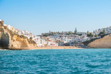 ALGARVE, PORTUGAL - CIRCA OCTOBER 2017: View to Carvoeiro beach, Lagoa, Algarve, Portugal.