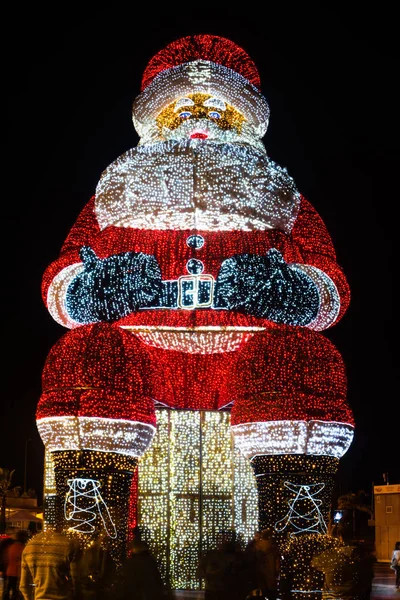 Agueda Portekiz Yaklaşık Aralık 2018 Dünyanın Büyük Noel Baba Metre — Stok fotoğraf