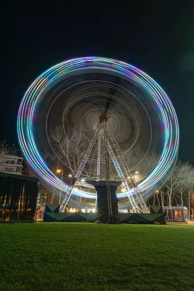 Aveiro Portugal Circa December 2018 Fonte Novas Trädgård Med Julmarknad — Stockfoto