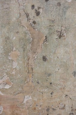 Grungy çatlak duvar soyma eski pul pul boya. Çatlaklar, sıyrıklar