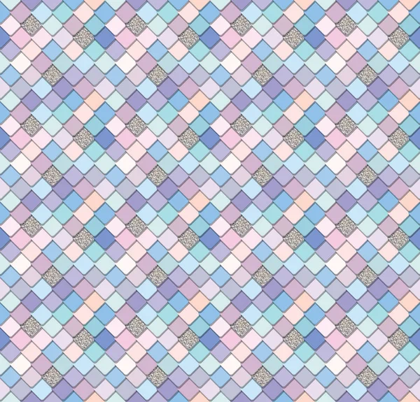 Trendy fresco mosaic background in pastel pink and purple with glitter elements. Perfect for wrapping paper, mobile cover design. Raster