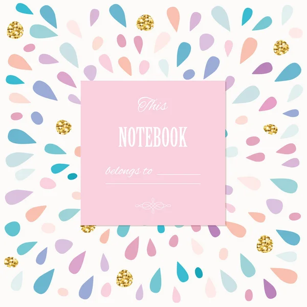 Modelo Bonito Para Meninas Design Capa Cartão Notebook Vetor — Vetor de Stock