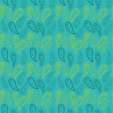 Süs şark Hint desen arka plan. Zümrüt yeşili renk. Raster