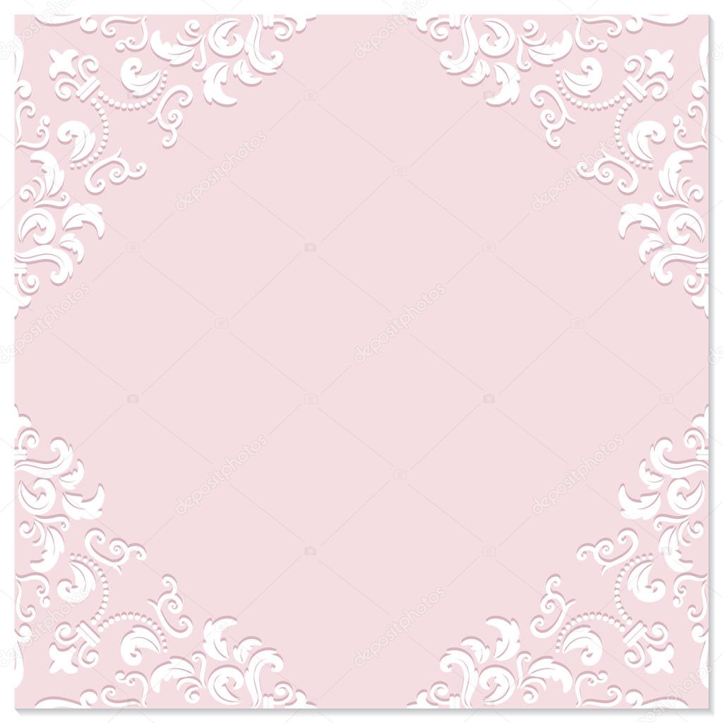 Elegant template. Can be used for wedding design.