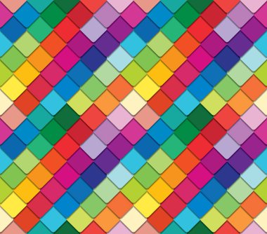 Renkli mozaik spektrum desen. Adet arka plan kesilmiş kağıt.