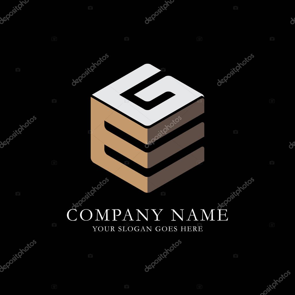 EG initial letter Logo Inspiration, E and G combination logo vector with hexagonal idea