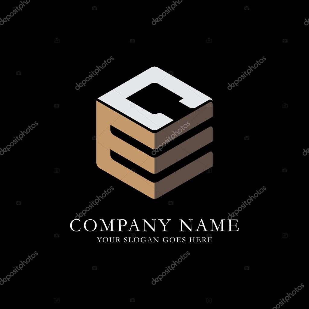 EC initial letter Logo Inspiration, E and C combination logo vector with hexagonal idea
