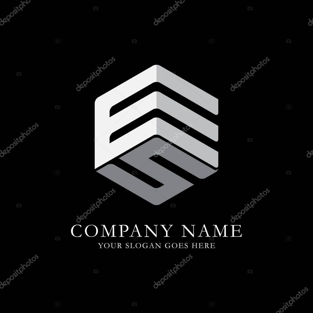 ES initial letter Logo Inspiration, E and S combination logo vector with hexagonal idea