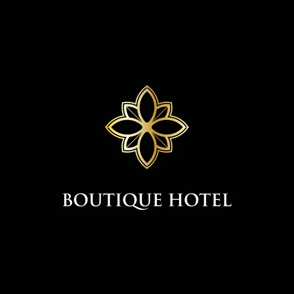 Moderne Boutique hotel logo Design inspiration, luksus og klog vektor illustration – Stock-vektor